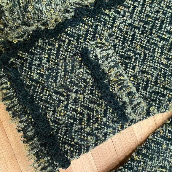 Curio bucle tweed fringed old money quiet luxury couture inspired cardigan Med - Picture 5 of 6
